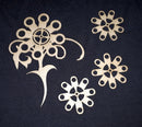 Chipboard Steam Punk Cog Flowers