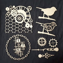Chipboard Steam Punk Bird Set