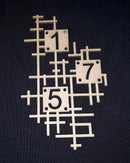 Chipboard Word Mesh with Numbers