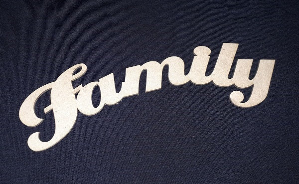 Chipboard Word Family (curved)