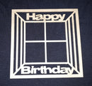 Chipboard Word Happy Birthday Frame