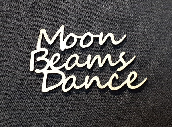 Chipboard Word Moon Beams Dance