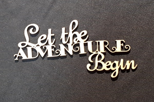 Chipboard Word Let the Adventure Begin