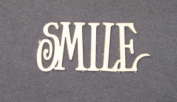 Chipboard Word Smile