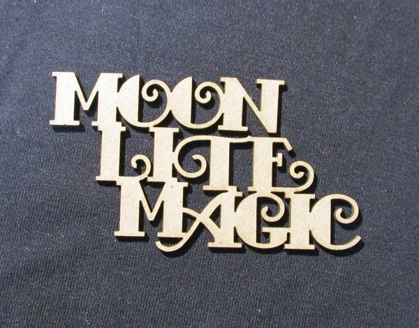 Chipboard Word Moon Lite Magic