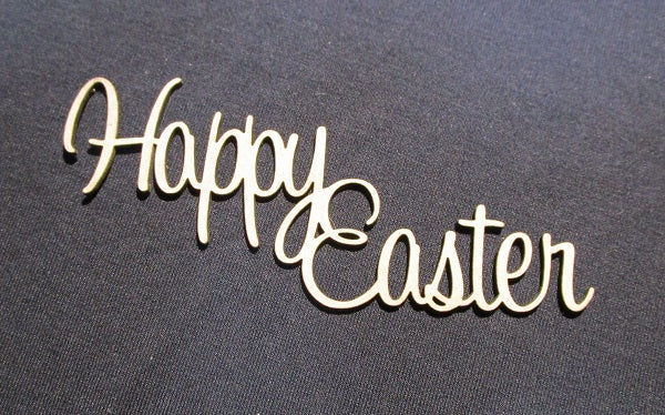 Chipboard Word Happy Easter