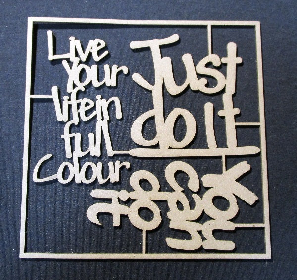 Chipboard Word Just do it You can do it.