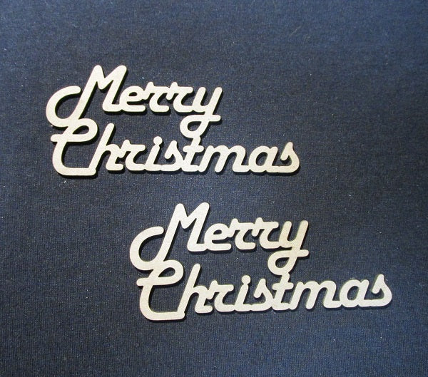 Chipboard Christmas Word Merry Christmas Style 2