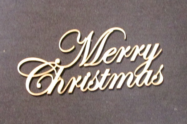 Chipboard Christmas Word Merry Christmas Small
