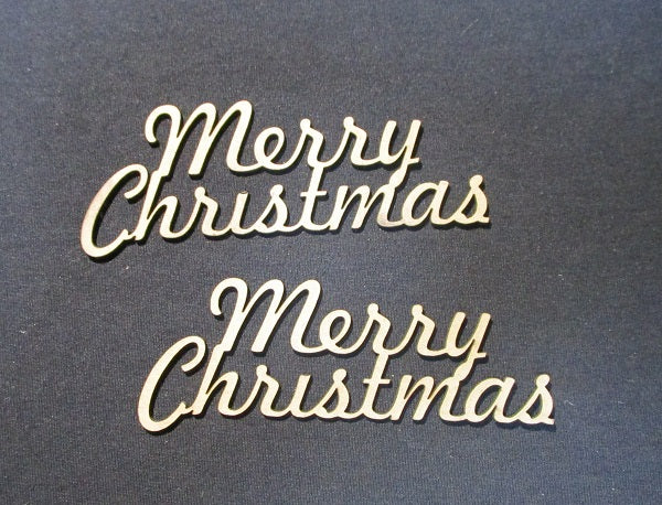 Chipboard Christmas Word Merry Christmas