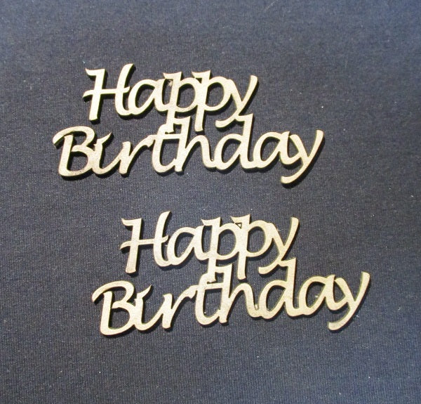 Chipboard Word Happy Birthday