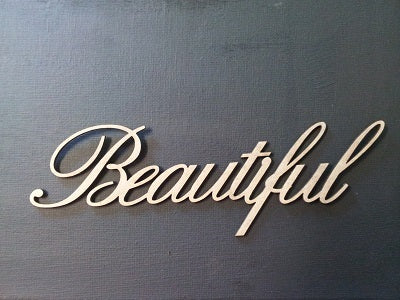 Chipboard Word Beautiful