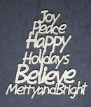 Chipboard Word Christmas Tree