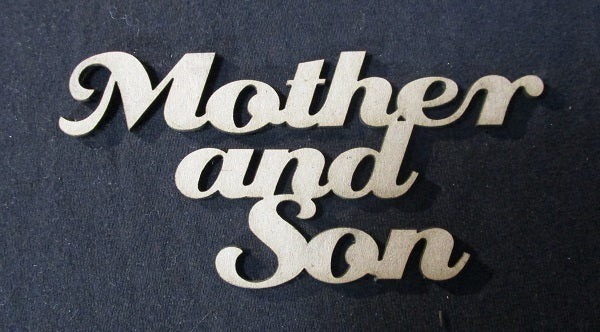 Chipboard Word Mother and Son