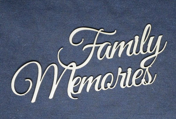 Chipboard Word Family Memories