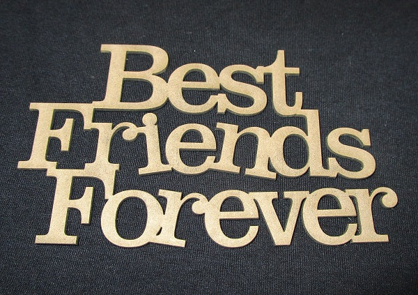 Word Chipboard Best Friends Forever