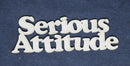 Chipboard Word Serious Attitude Small