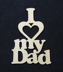 Chipboard Word I love my Dad