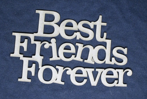 Chipboard Word Best Friends Forever