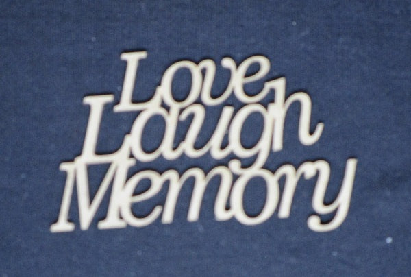 Chipboard Word Love Laugh Memory