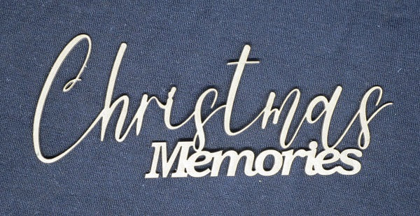 Chipboard Word Christmas Memories