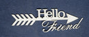 Chipboard Word Hello Friend (with Arrow)