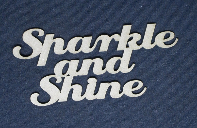 Chipboard Word Sparkle and Shine
