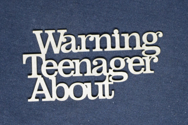 Chipboard Word Warning Teenager About