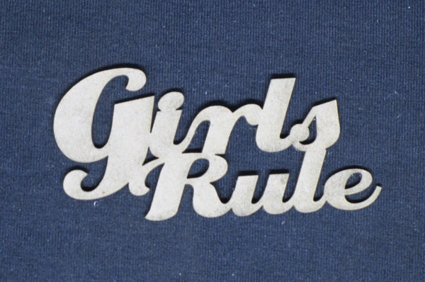 Chipboard Word Girls Rule