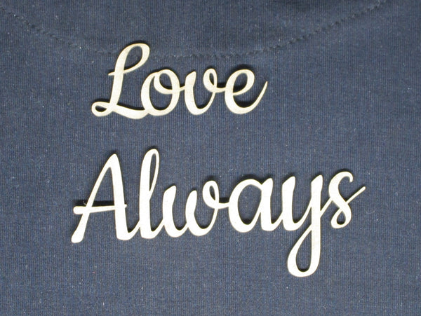 Chipboard Word Love Always