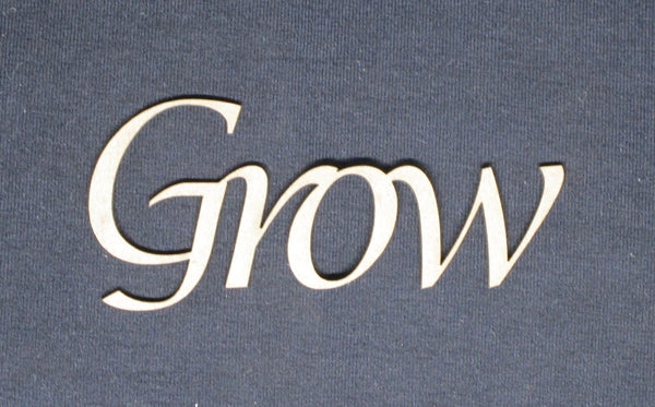 Chipboard Word Grow