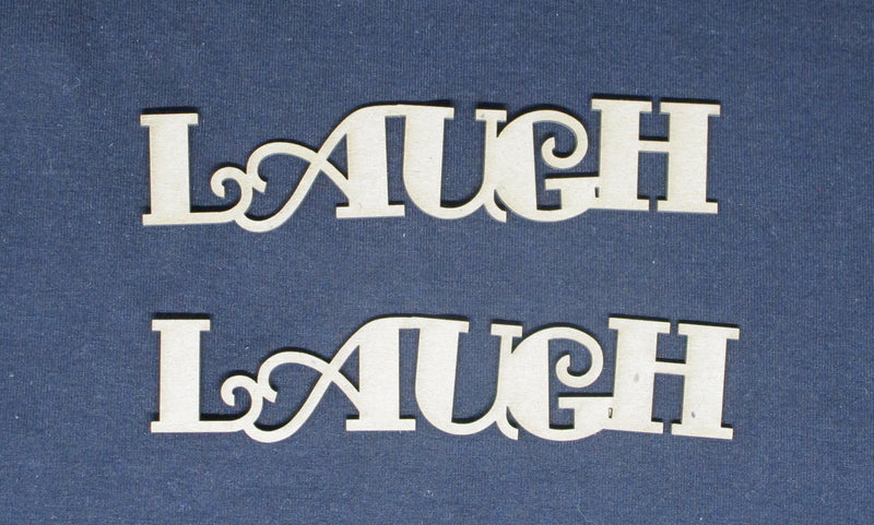 Chipboard Word Laugh Set of 2