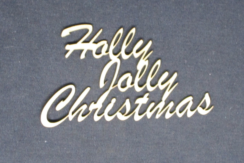 Chipboard Word Holly jolly Christmas Design A