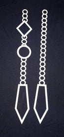 White Cardstock Borders Assorted Diamond Drops