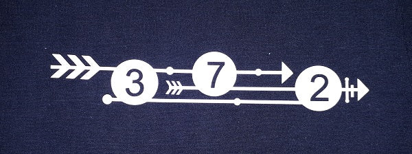 White Cardstock Number Arrow
