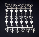 White Cardstock Heart Stems