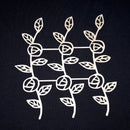 White Cardstock Flower Vines Roses