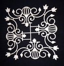 White Cardstock Swirl Corners