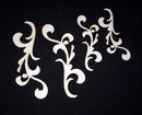 White Cardstock Flourish Swirls