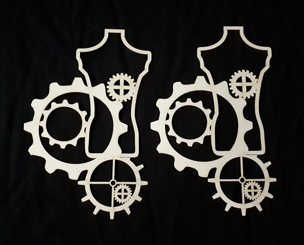 White Cardstock Large Mannequin and cogs