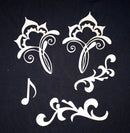 White Cardstock Flourish and Swirls