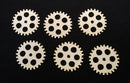 White Cardstock Cogs with Circles Medium