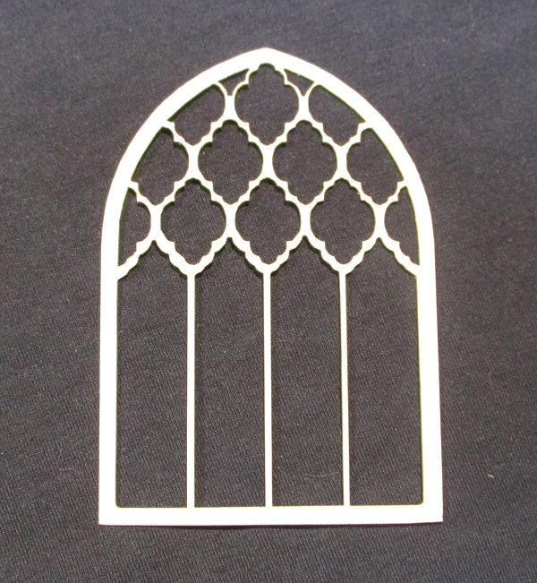 White Mixed Media Cardstock Window Cathedral