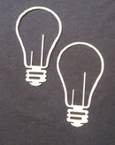 White Mixed Media Cardstock Light Bulbs