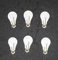 White Mixed Media Cardstock Double Light Globes Mini Pack of 6