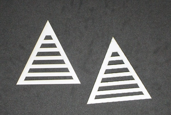White Mixed Media Cardstock Triangle Lines Large