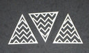 White Mixed Media Cardstock Triangle Zig Zag Small