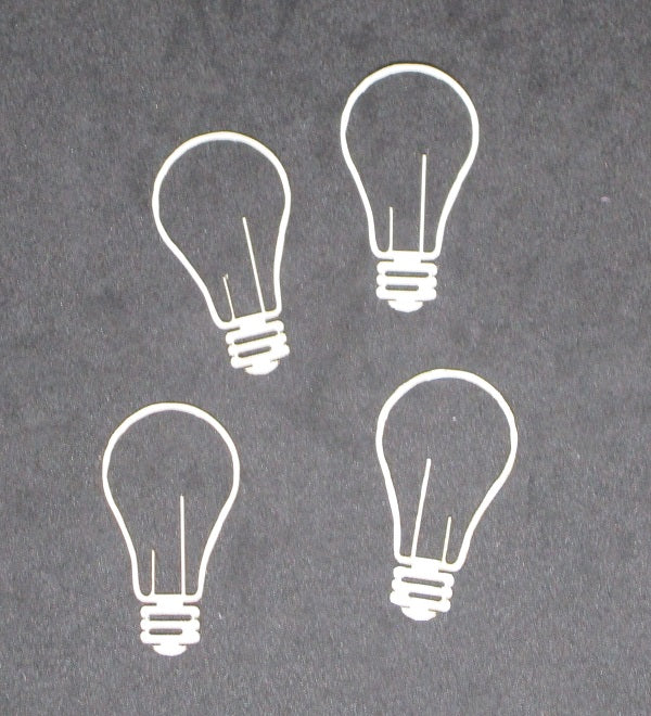 White Mixed Media Light Bulbs Pack of 4 Mini