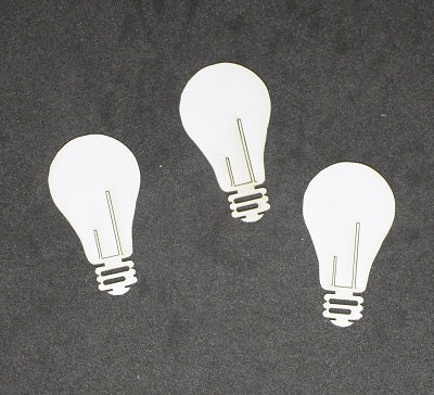White Mixed Media Light Bulbs Pack of 3 Solid