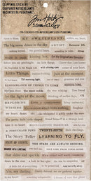 Clippings Stickers by Tim Holtz Idea-ology, 0.33 Inches Tall, 295 Word Stickers on Four Sheets (TH93583)